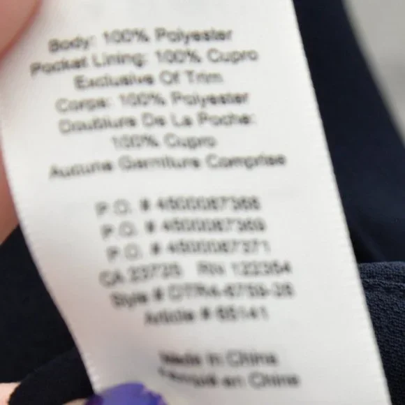 SOLD - Aritzia Wilfred Nolay Wide Leg Flare Cropped Navy Pants Sz 4 - Picture 5 of 6